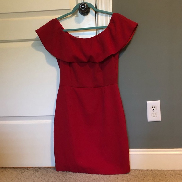 Red Ruffle Dress - Picture 1 of 3